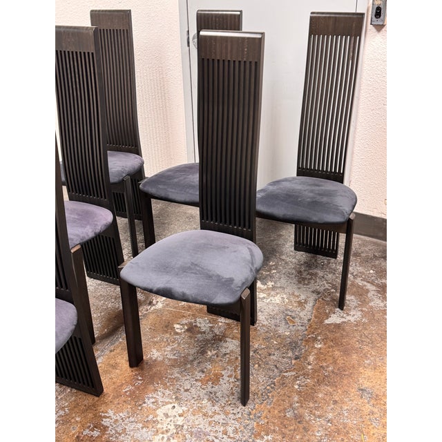 Wood Pietro Costantini for Ello Furniture Italian Dining Chairs, Vintage Set of Six For Sale - Image 7 of 12