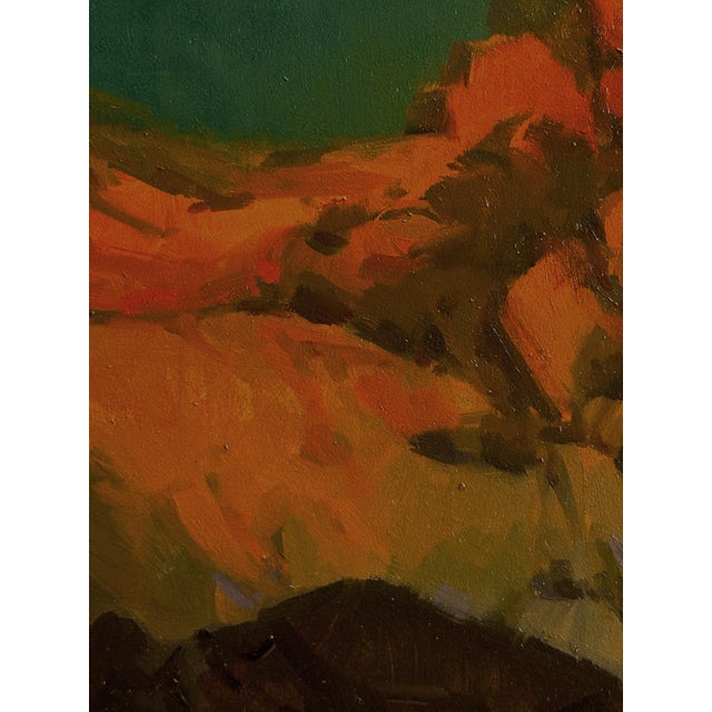 Incandesce by Judd Mercer | Oil on panel Abstract depiction of illuminated rocky landscape. For Sale - Image 4 of 5