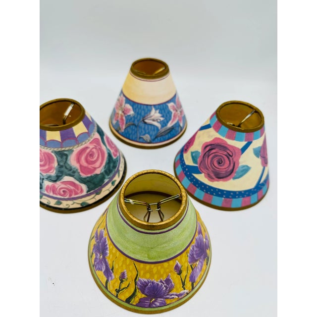 Chippendale Lampshades in the Manner of Mackenzie Childs For Sale - Image 3 of 7