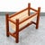 Wood Mid Century Modern Magazine Rack Danish Canvas Sling Teak Vintage Tan Brown For Sale - Image 7 of 10