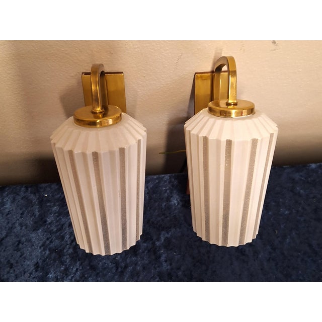 Vintage German Wall Lamps with Teak Shade, 1960s, Set of 2 For Sale - Image 6 of 9
