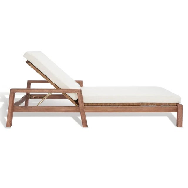 Not Yet Made - Made To Order Donnamaria Wicker Sun Lounger - Natural/White For Sale - Image 5 of 11