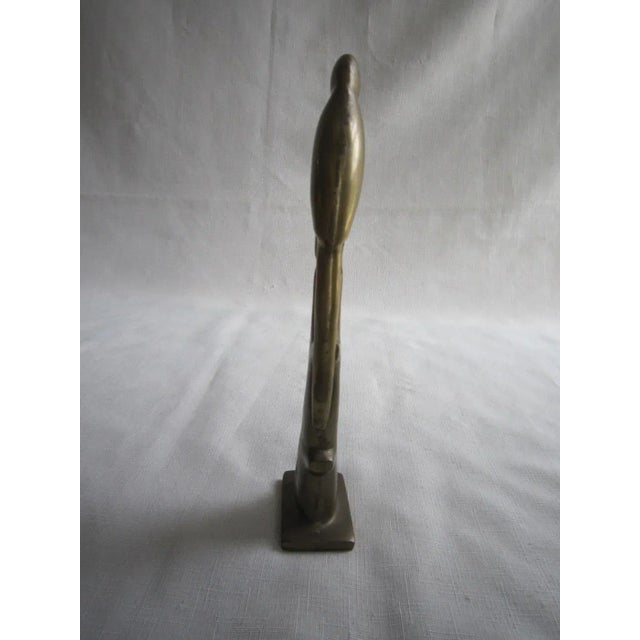 Vintage Brass Parrot Figure For Sale - Image 6 of 8