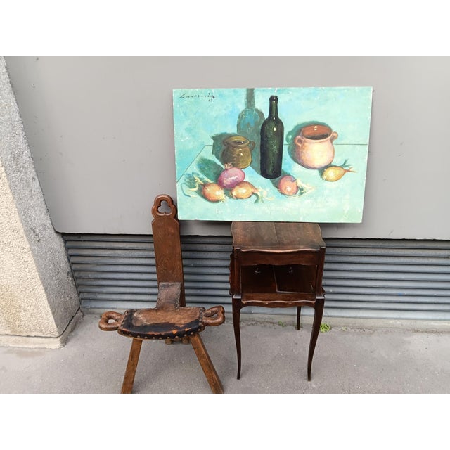 Paint Large French Original Oil Painting 1962 by Angelina Lavernia For Sale - Image 7 of 11