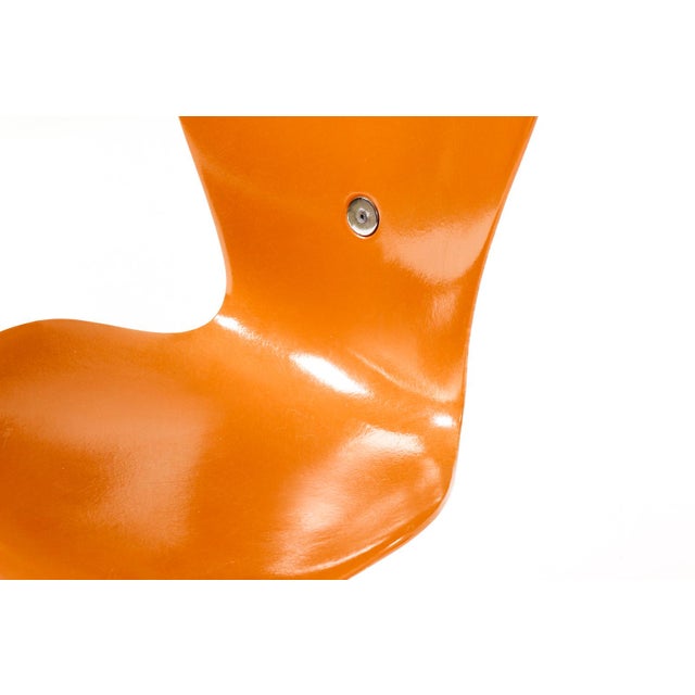Orange Mid Century Vintage Space Age Ion Chair — Gideon Kramer Attributed — Orange Fiberglass For Sale - Image 8 of 8