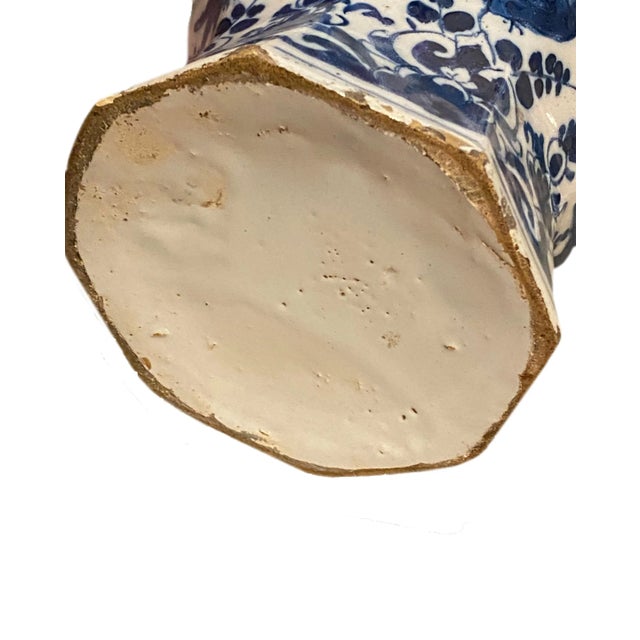 Large 18th Century Delft Knobble Vase For Sale In Dallas - Image 6 of 7