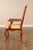 Brown Century French Provincial Style Pair Of Upholstered Ladderback Armchairs For Sale - Image 8 of 18