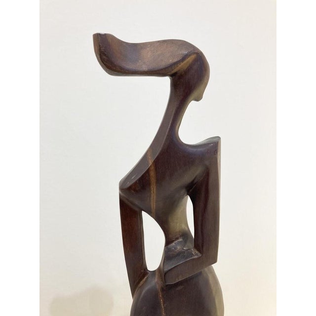 Vintage Wood Sculpture, 1950s For Sale - Image 3 of 7