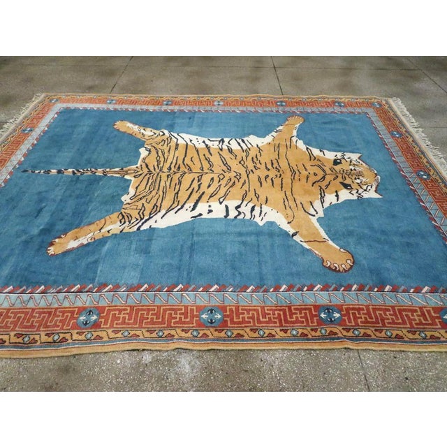 Galerie Shabab Collection Early 20th Century Indian Pictorial Agra Carpet For Sale - Image 4 of 8