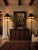 Striking pair of vintage hand-forged iron floor lamps featuring a dramatic blend of French Gothic and Spanish Revival...