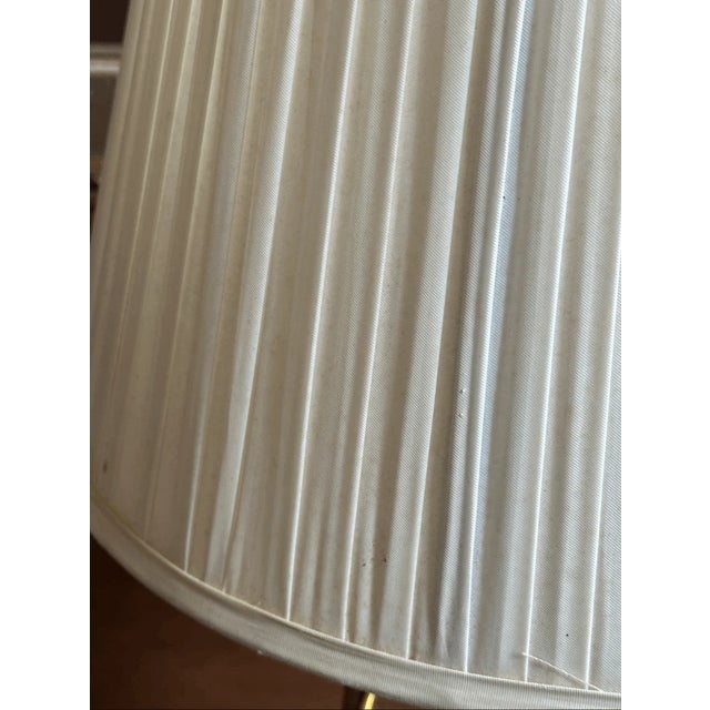 Vintage Horn Design Plated Brass Plug in Table Bouillotte Lamp For Sale In Pittsburgh - Image 6 of 8