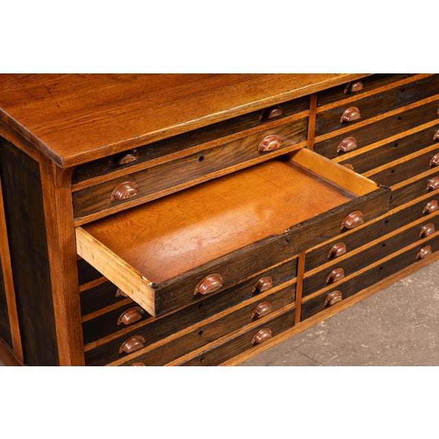 Antique Double Flat File Drafting Table For Sale - Image 10 of 15