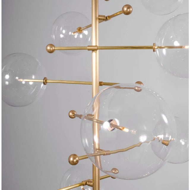 RD15 12 Arms Black Gunmetal Hanging Lamp by Schwung For Sale - Image 10 of 12