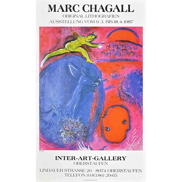 Vintage Inter-Art-Gallery Exhibition Poster, 1987 For Sale