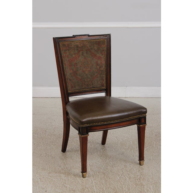 Set of 10 Hickory White French Louis XVI Dining Room Chairs For Sale - Image 9 of 18