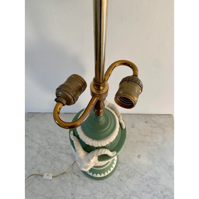 Antique Wedgwood Neoclassical Ram's Head Table Lamp For Sale - Image 12 of 13