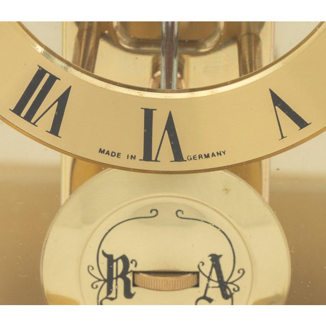 Late 20th Century S. Haller German Brass Mantel Clock For Sale - Image 5 of 12