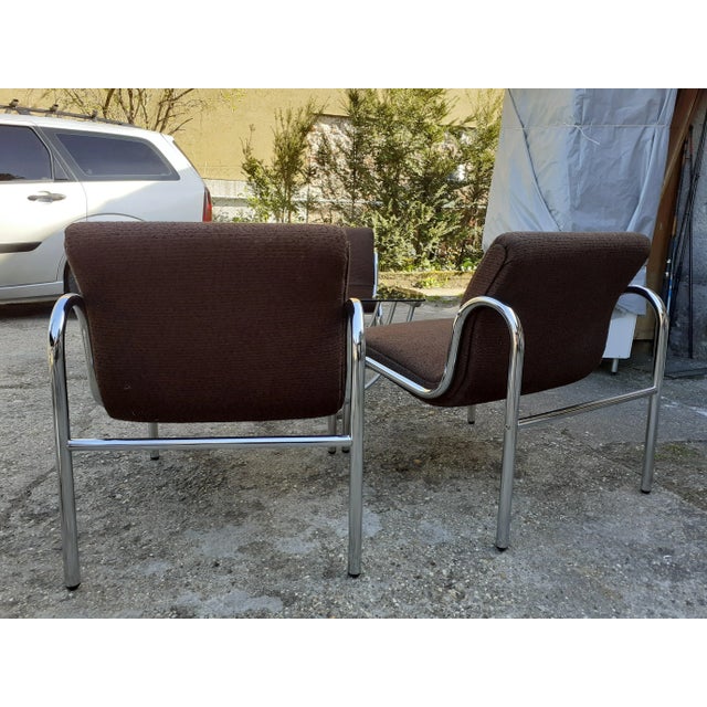 4 of armchairs 1970s hungarian design chromed metal and table /alba armchair / Original good condition. 1970s.