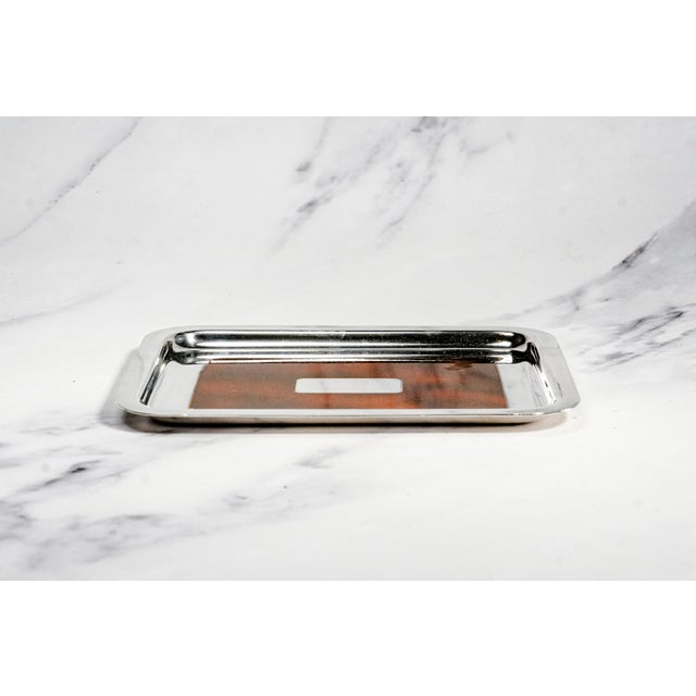Vintage French Silverplate Dresser Tray Vanity Catchall Home Decor For Sale In New York - Image 6 of 9