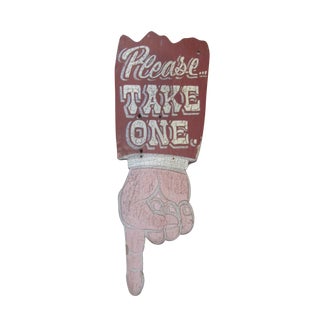 Vintage Bed & Breakfast Wooden Sign For Sale