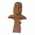 Brown Art Noveau Artist, Female Bust with Flowers, Cast Iron For Sale - Image 8 of 9