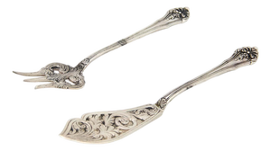 Cut Silver Fish Knife and Fork, Set of 2
