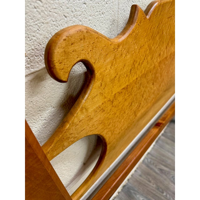 Brown Antique Full Size American Sheraton Style Maple Pencil Post Headboard For Sale - Image 8 of 14
