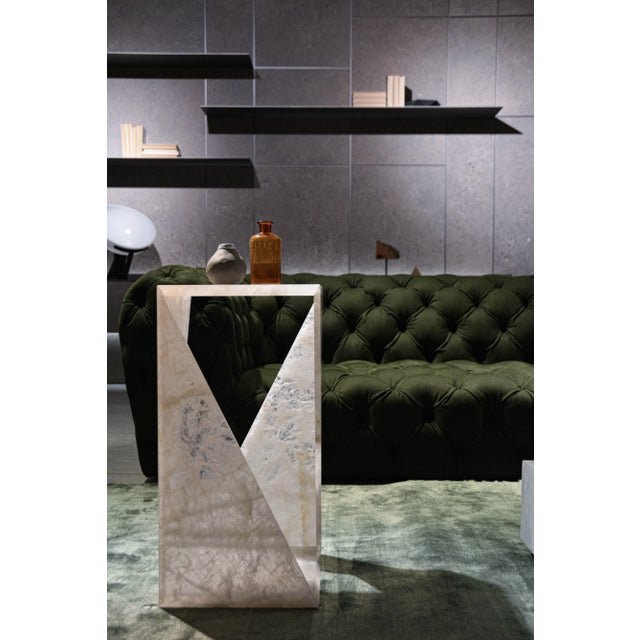 White Zen Coffee Table by Yulia Pyanzina for Marmi Regina For Sale - Image 8 of 9