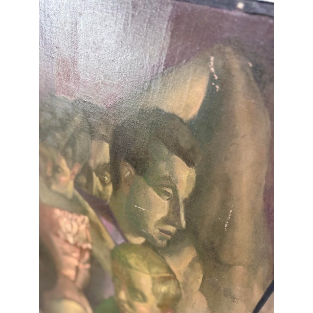 Mid-Century Painting Signed J Beravas For Sale - Image 10 of 12