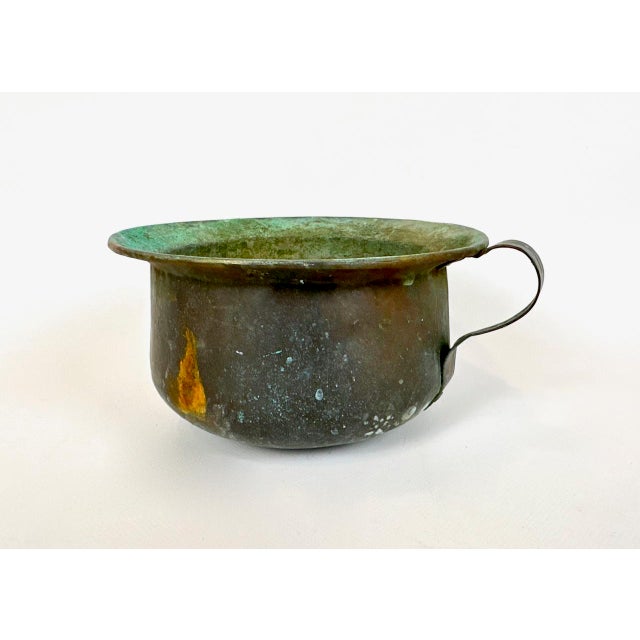 Forest Green Antique Copper Chamber Pot, 1700s For Sale - Image 8 of 12