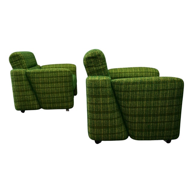 Mid-Century Modern Armchairs, Italy, 1970s, Set of 2 For Sale