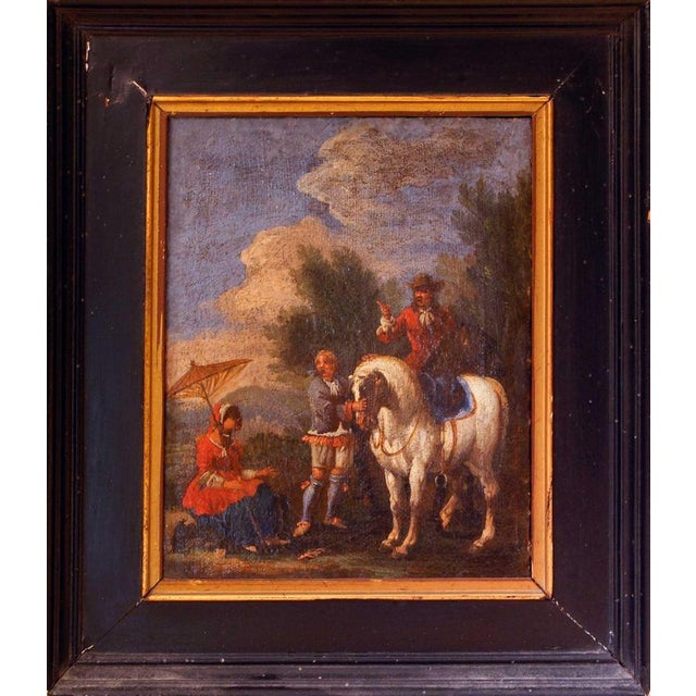 The Knight is an original oil painting on canvas realized during the XVII century by an anonymous artist. Provenance:...