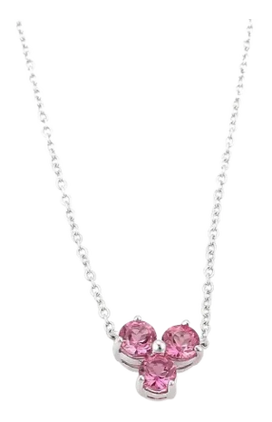 Tiffany & Co. Aria Pink Tourmaline 18k White Gold Pendant Necklace