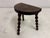 Khaki French Half-Moon Tripod Milking Stool, 1950s For Sale - Image 8 of 10
