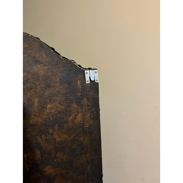 American 1990s Painted 3-Panel Folding Screen For Sale - Image 3 of 12