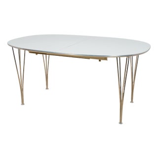 Mid-Century Modern Extendable Ellipse B612 Dining Table by Piet Hein & Bruno Mathsson for Fritz Hansen, 1960s For Sale