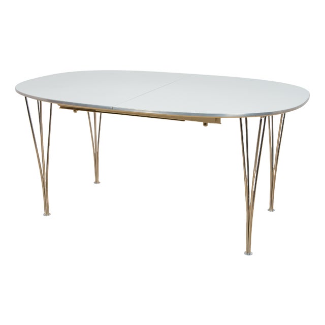 Mid-Century Modern Extendable Ellipse B612 Dining Table by Piet Hein & Bruno Mathsson for Fritz Hansen, 1960s For Sale