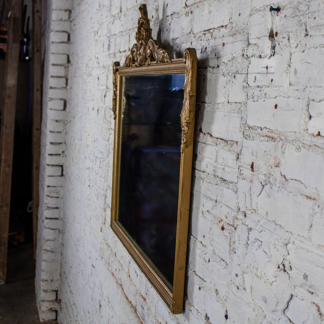 Early to Mid-20th Century Baroque or Rococo Style Wall Mirror With Carved Gilded Ornate Details For Sale - Image 4 of 18