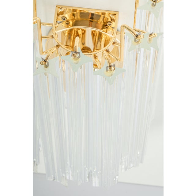 Crystal Glass Wall Lights in the style of Venini Italy, 1980s For Sale - Image 11 of 15