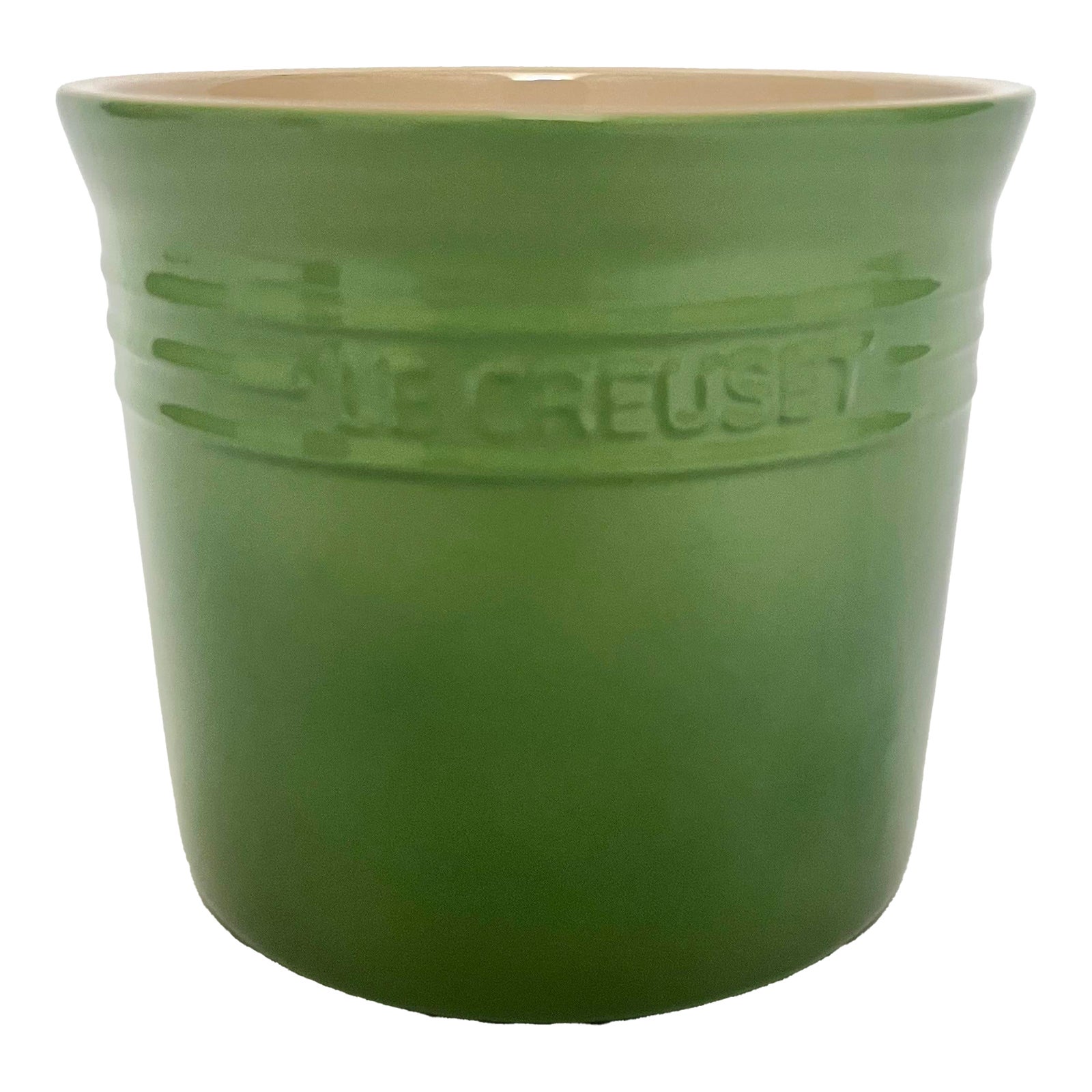 Vintage Le Creuset Stoneware Cachepot – Green | Chairish