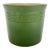 Vintage Le Creuset Stoneware Cachepot – Green For Sale