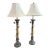 Vintage Metal Work Table Lamps With Leaf Accents - a Pair For Sale