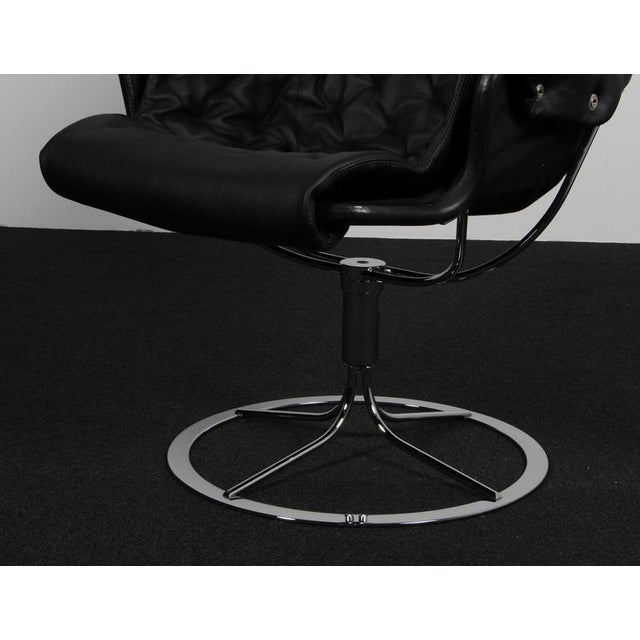 Jetson Lounge Chair in Black Leather by Bruno Mathsson for Dux, 2000s For Sale - Image 6 of 10