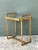 Brass Vintage Metal and Mirrored Glass Side Table For Sale - Image 8 of 12