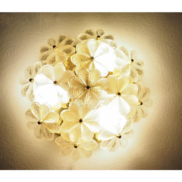 Vintage 1970s wall or ceiling lamp produced by ernst palme, germany. model 1206. the lamp features a brass frame with...