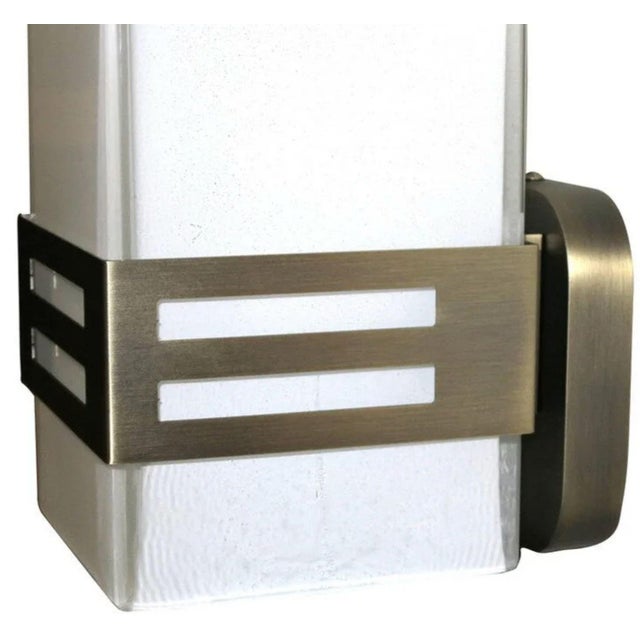 Set of Twelve Grattacielo Frosted Murano Glass Sconces, Italy, 1990's. For Sale - Image 9 of 9