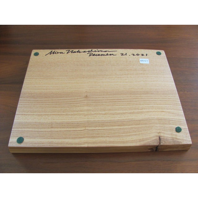Brown Mira Nakashima Designed Maple Cutting Board or Display Plinth Signed and Dated For Sale - Image 8 of 10