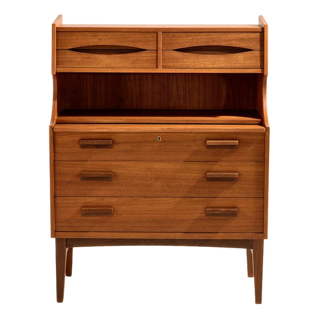 Teak Bureau Desk, 1960s For Sale