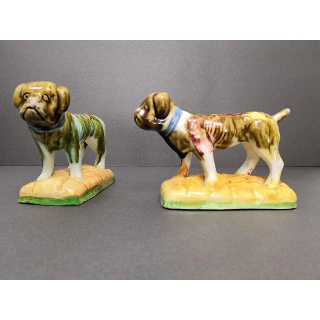 Ceramic Glazed Dogs from Sargadelos, Set of 2 For Sale - Image 5 of 12