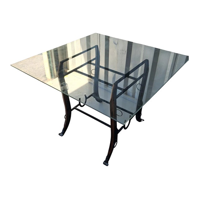 1920s High-End Sporting Heritage- Mid-Century Modern Jacques Adnet for Hermès-Inspired Equestrian Table. For Sale